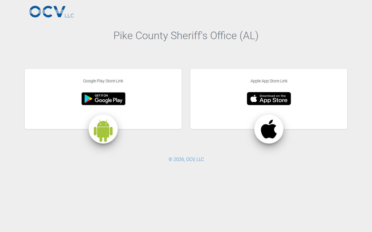 Official Pike County Sheriff mobile app access page